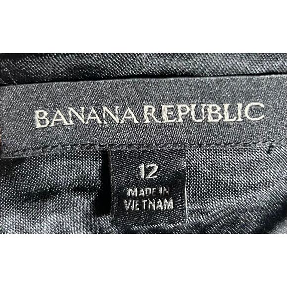 BANANA REPUBLIC Black White Tweed Lined Acrylic Skirt Career Business Womens 12 - Picture 5 of 7